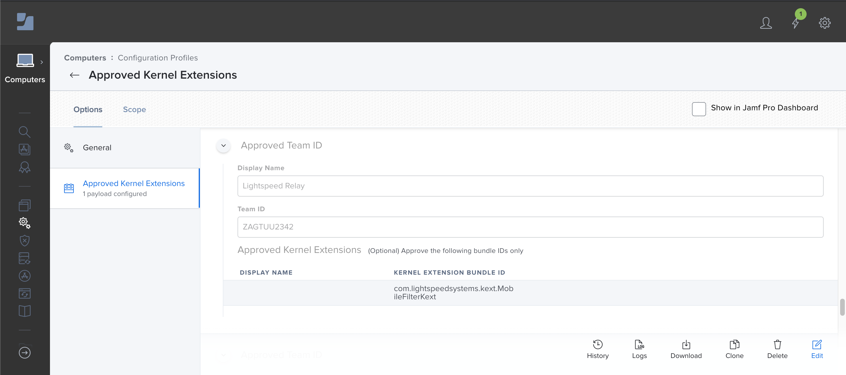 Relay Jamf Pro approved kernel extension